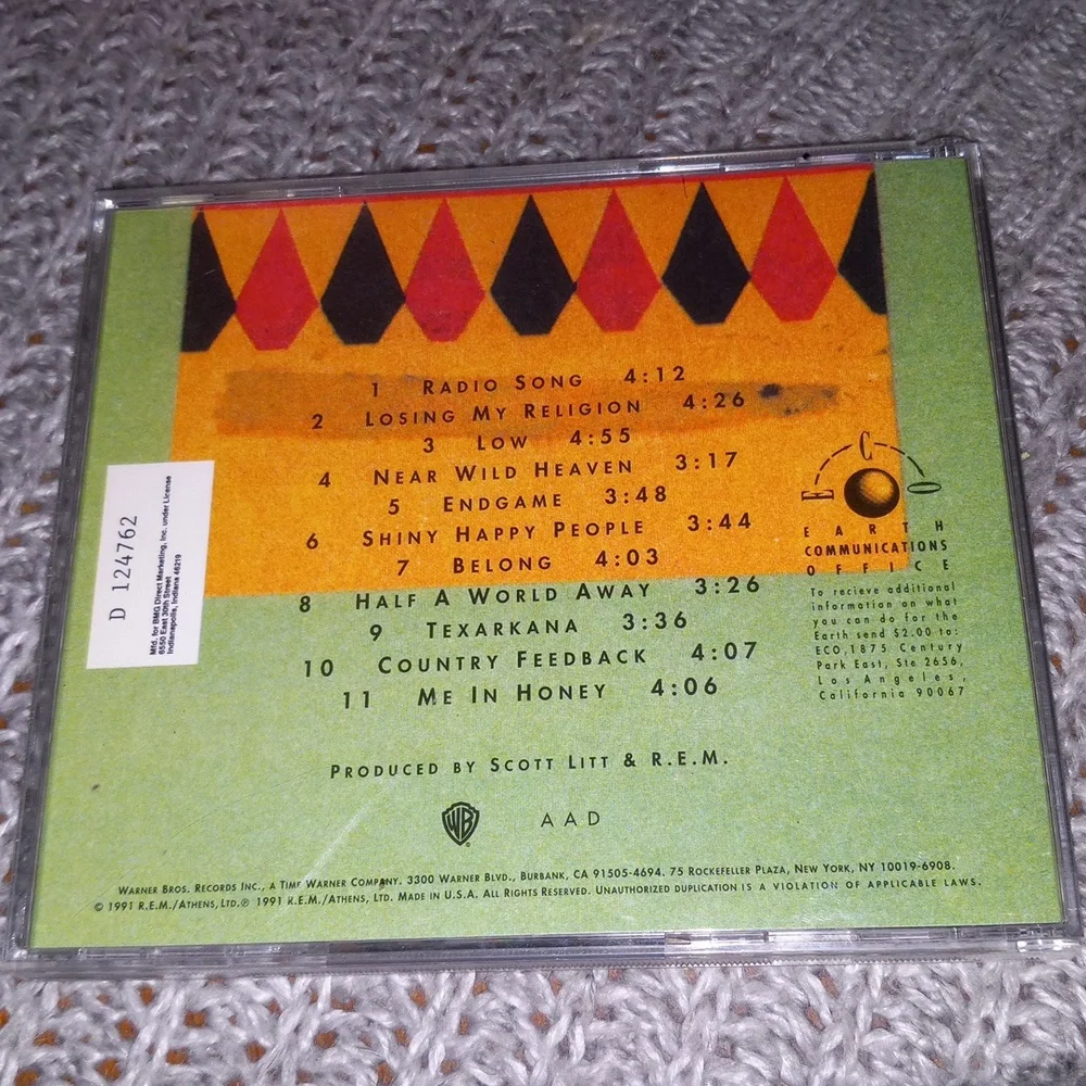 R.E.M. "OUT OF TIME" CD - Picture 6 of 6